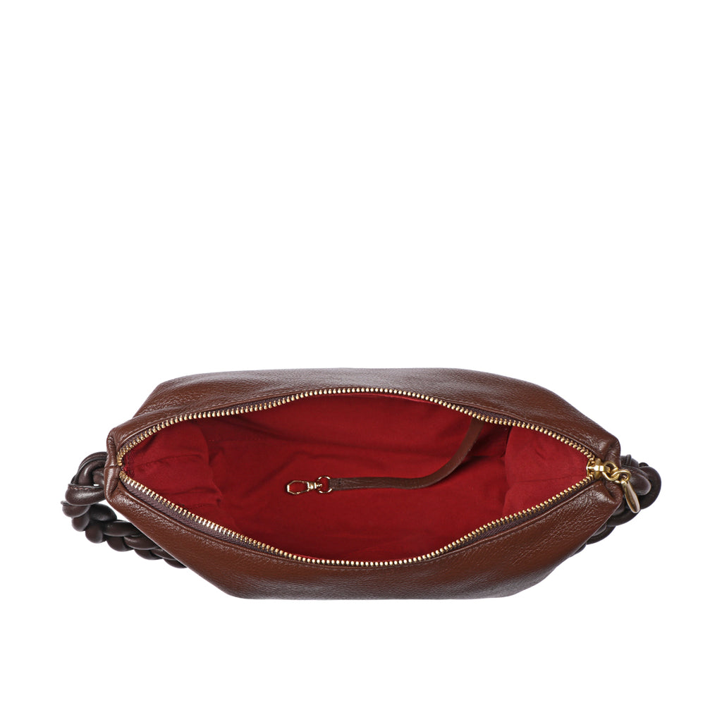 Fifty Four Fossil Solid Burgundy Leather Shoulder Bag One Size - 89% off |  ThredUp