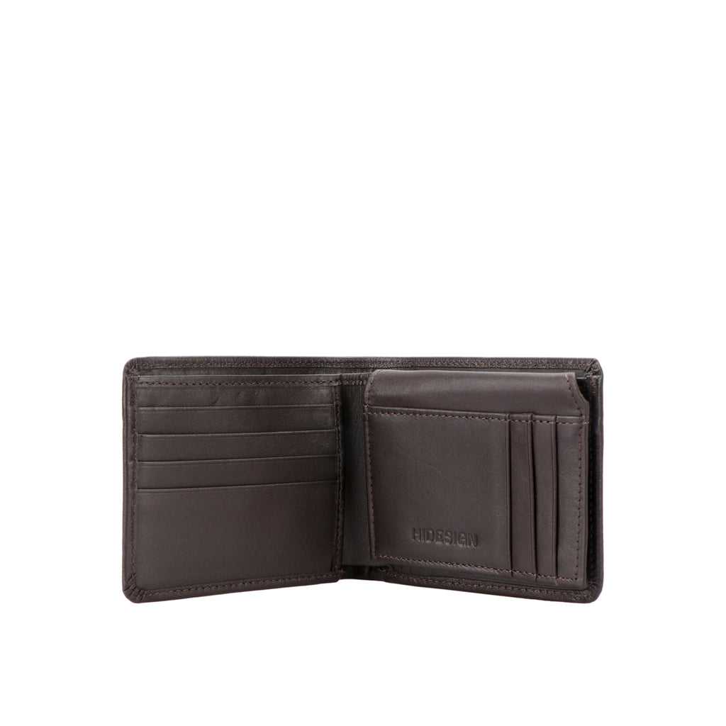 Hidesign 294-Idch Brown Solid Leather Rfid Card Holder