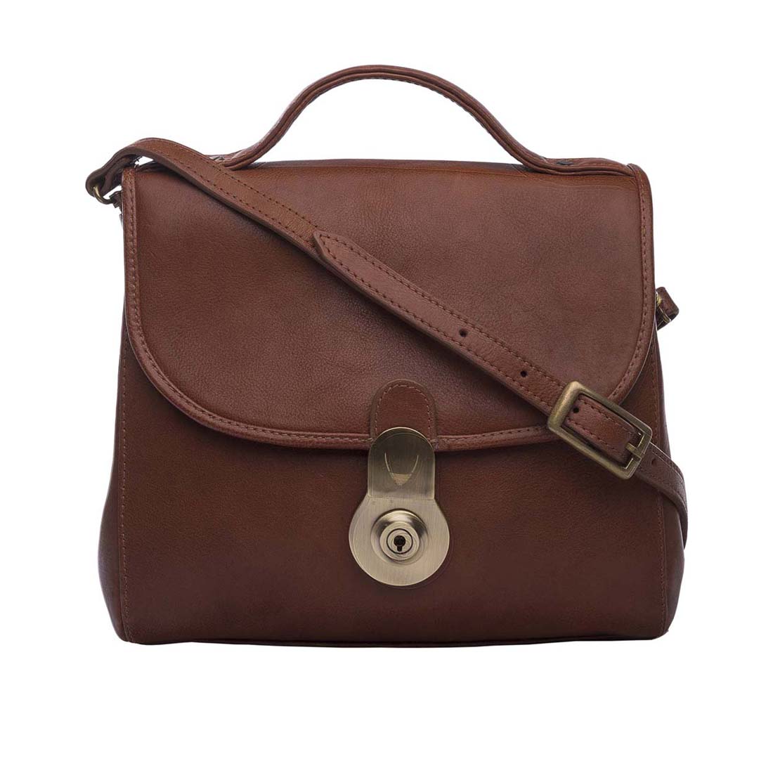 Buy Brown Small Boxy Sling Bag Online - Hidesign