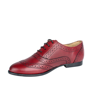 Buy Red Meg Womens Oxford Shoes Online Hidesign - Main Image
