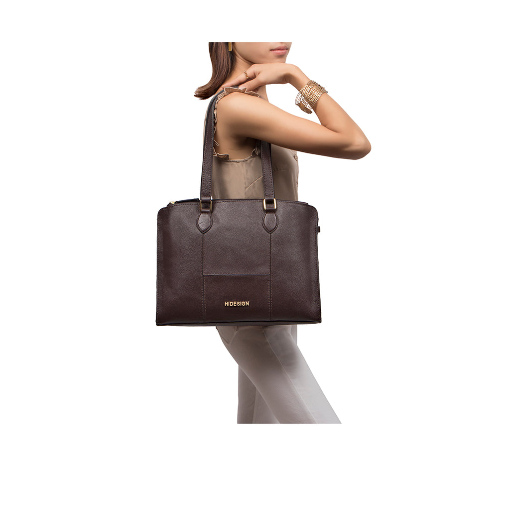 Buy Hidesign Black Solid Leather Tote Bag - Handbags for Women 8608421 |  Myntra