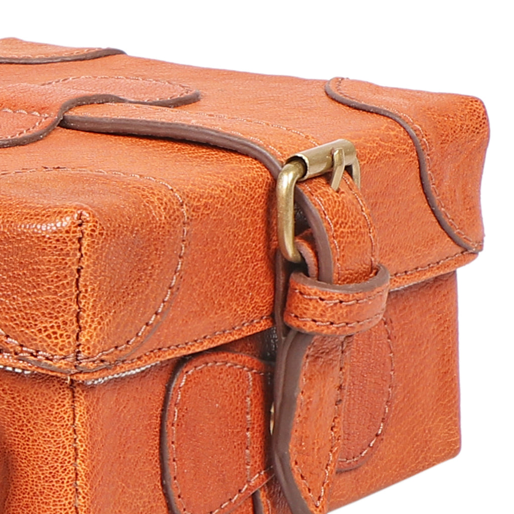 Buy Orange Small Boxy Sling Bag Online - Hidesign