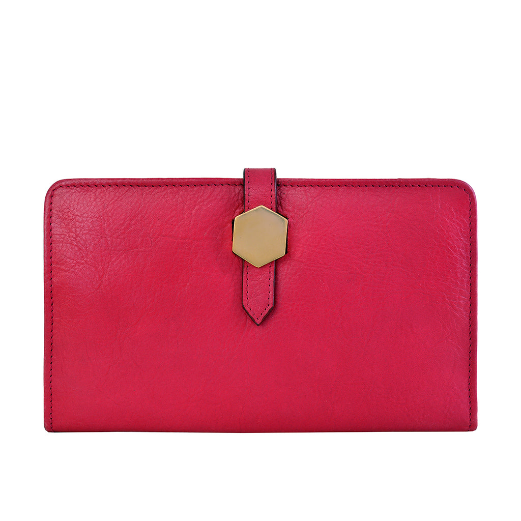 RFID Blocking Passport Wallet - Slim Travel Organizer For Cards, Cash & Documents, Anti-Theft (Pink)