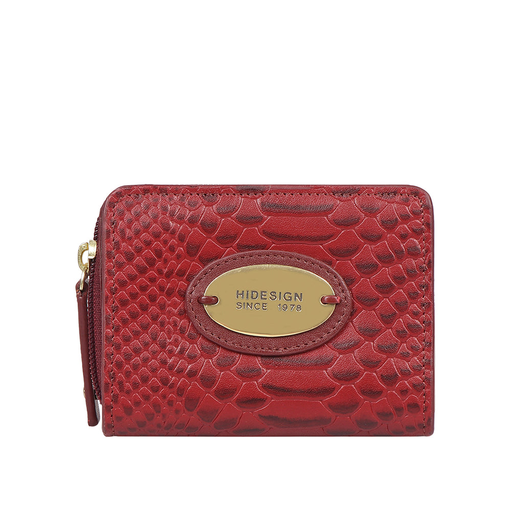 HIDESIGN Women Casual Red Genuine Leather Card Holder Red - Price in India