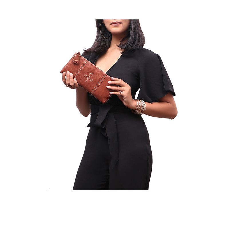 WILD ROSE W3 L-ZIP AROUND WALLET